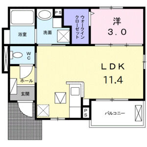 1LDK 間取り図