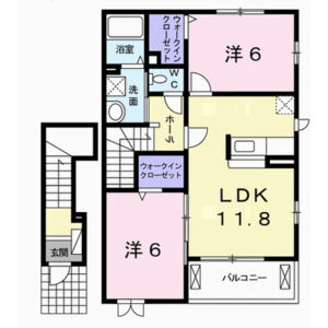 2LDK 間取り図