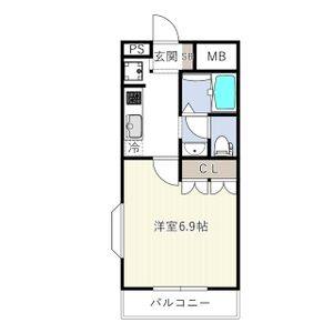 1K 間取り図