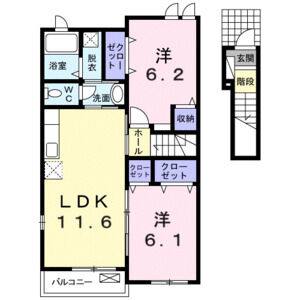 2LDK 間取り図