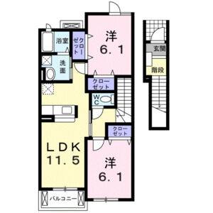 2LDK 間取り図