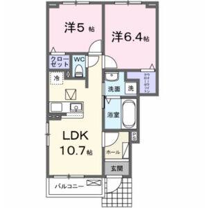 2LDK 間取り図