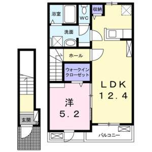 1LDK 間取り図