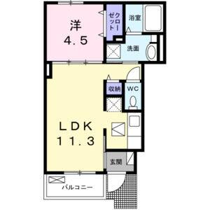 1LDK 間取り図