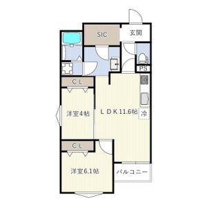 2LDK 間取り図