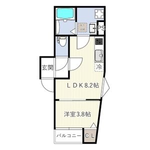 1LDK 間取り図