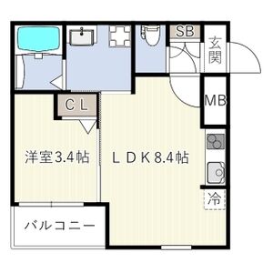1LDK 間取り図