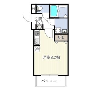 1K 間取り図