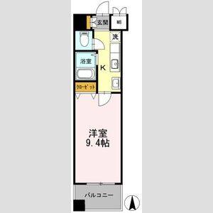 1K 間取り図