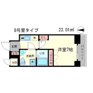 1K 間取り図