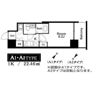1K 間取り図