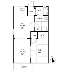 2DK 間取り図