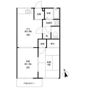 2DK 間取り図