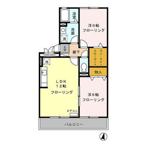 2LDK 間取り図