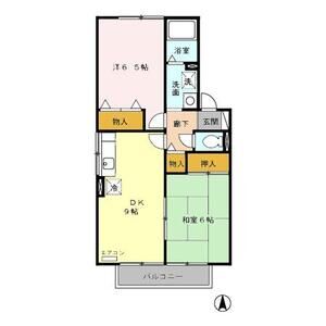 2DK 間取り図
