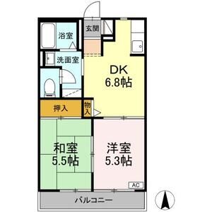 2DK 間取り図