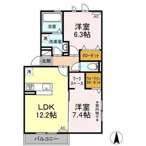 2LDK 間取り図