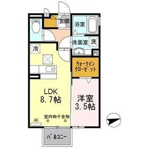 1LDK 間取り図