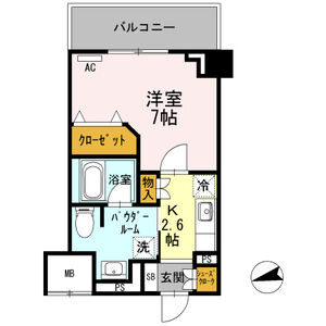 1K 間取り図