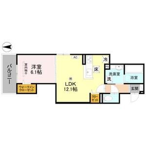 1LDK 間取り図