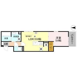 1LDK 間取り図