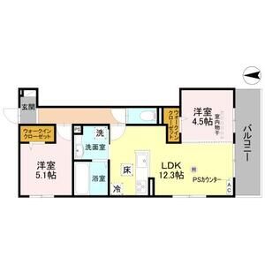 2LDK 間取り図