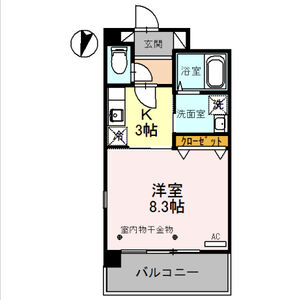 1K 間取り図