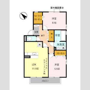 2LDK 間取り図