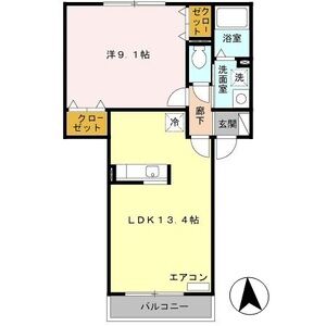 1LDK 間取り図
