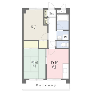 2DK 間取り図