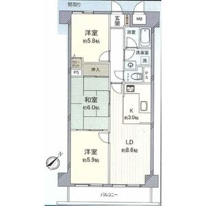 3LDK 間取り図