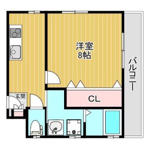 1K 間取り図