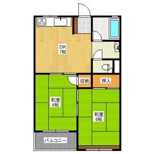 2DK 間取り図