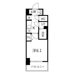1K 間取り図