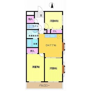 3DK 間取り図