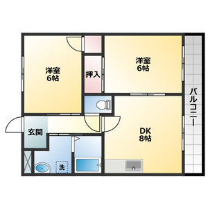 2DK 間取り図
