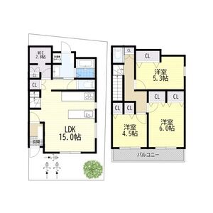 3LDK 間取り図