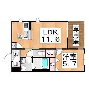 1LDK 間取り図