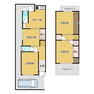 4DK 間取り図