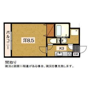 1K 間取り図
