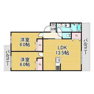 2LDK 間取り図