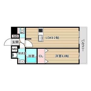 1LDK 間取り図