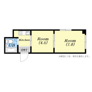 ワンルーム 間取り図