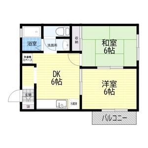 2DK 間取り図
