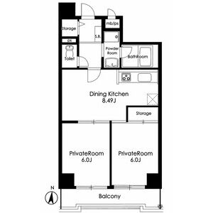 2DK 間取り図
