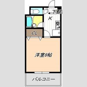 1K 間取り図