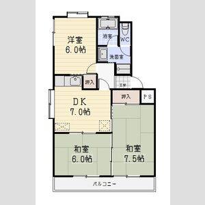 3DK 間取り図