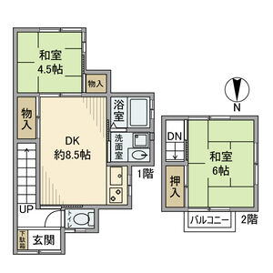 2DK 間取り図