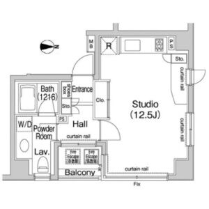 ワンルーム 間取り図