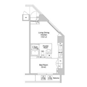 1LDK 間取り図